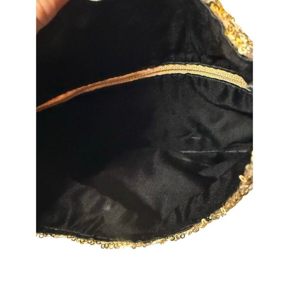 Victoria's Secret Sparkling Gold Sequin Clutch Christmas Parties Holidays - Picture 7 of 11